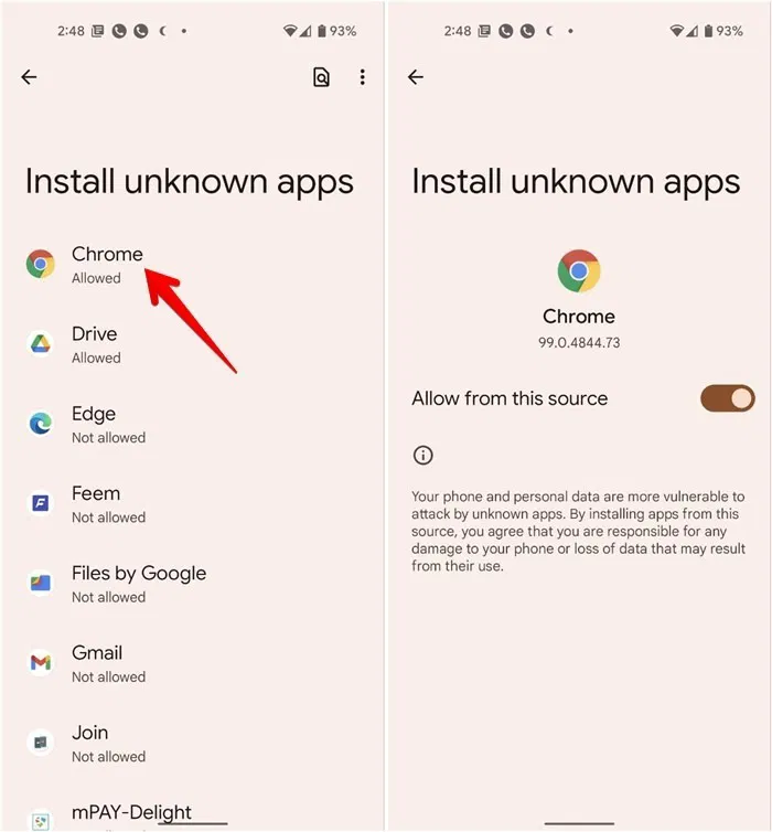 Enable “Install Unknown Apps”
